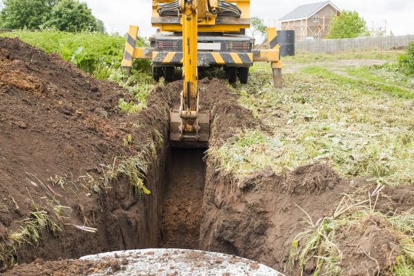 Drainage Trench Installation in Moorhead