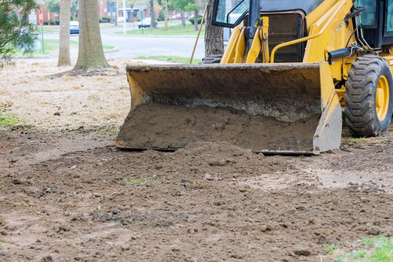 Yard Sloping Equipment in Action
